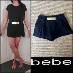Bebe black dress shorts Size large